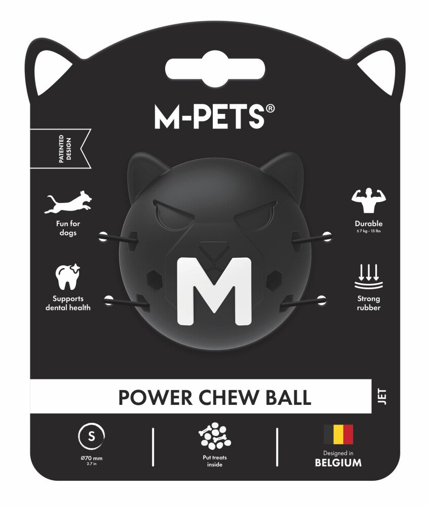 M-pets Power Chew Ball Kauçuk Top Köpek Oyuncağı SIYAH S  | SRC: Barcode: 6953182777298