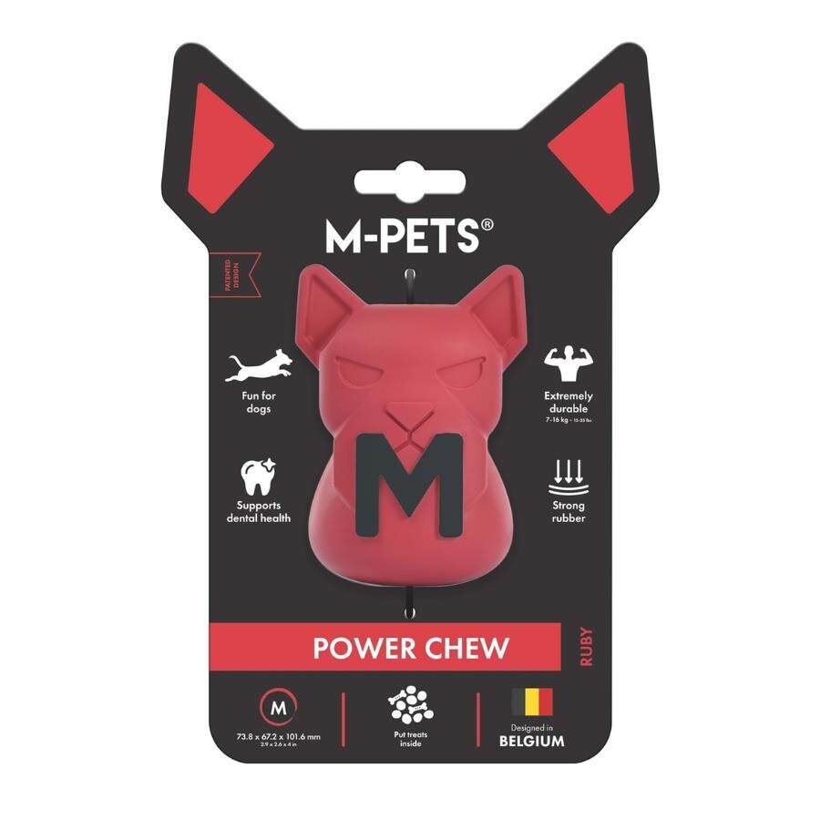 M-pets Power Chew Kauçuk Köpek Ödül Oyuncağı Ruby M  | SRC: Barcode: 6953182774594