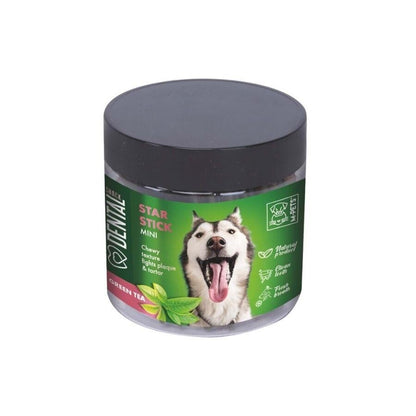 M-pets Star Stick Çaylı Diş Sağlığı Destekleyici Küçük Irk Köpek Ödülü 110 GR YEŞIL  | SRC: Barcode: 6953182736172