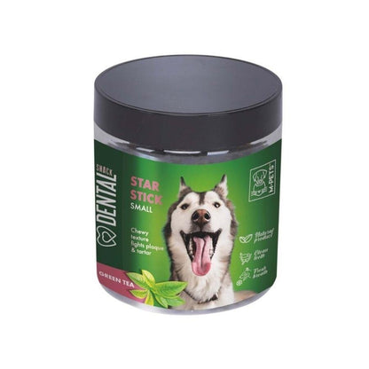 M-pets Star Stick Çaylı Diş Sağlığı Destekleyici Küçük Ve Orta Irk Köpek Ödülü 170 GR YEŞIL  | SRC: Barcode: 6953182736189