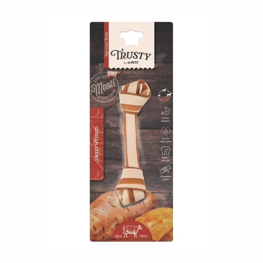 M-pets Trusty Biftekli Ve Tatlı Patatesli Düğüm Köpek Ödül Kemiği 100 GR 20.3 CM TEKLI  | SRC: Barcode: 6953182757115