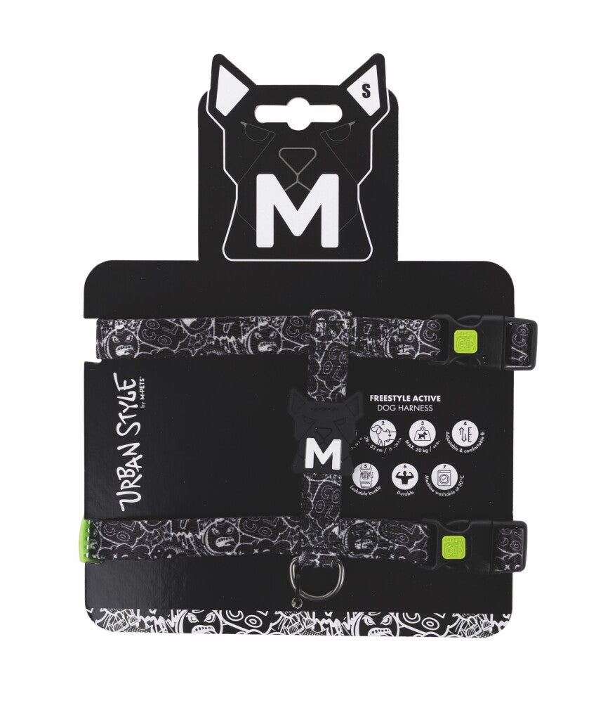 M-pets Urban Style Black/ Active Köpek Göğüs Tasması WHITE S  | SRC: Barcode: 6953182773023