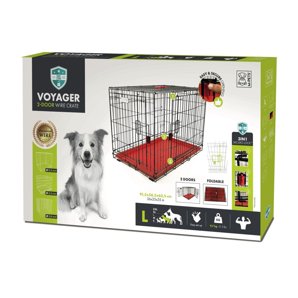 M-pets Voyager İki Kapılı Köpek Kafesi 91x58x63 L  | SRC: Barcode: 6953182730774