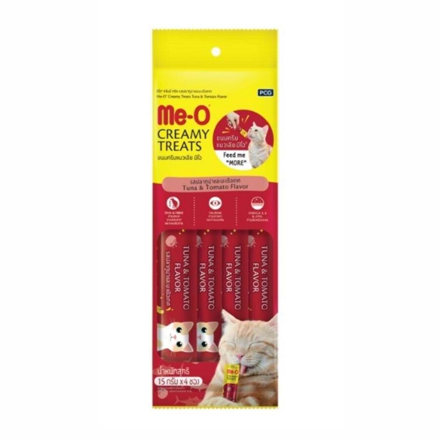 Me-o Creamy Ton Balıklı Ve Domatesli Yetişkin Kedi Ödülü 4X15 GR  | SRC: Barcode: 8850477020511