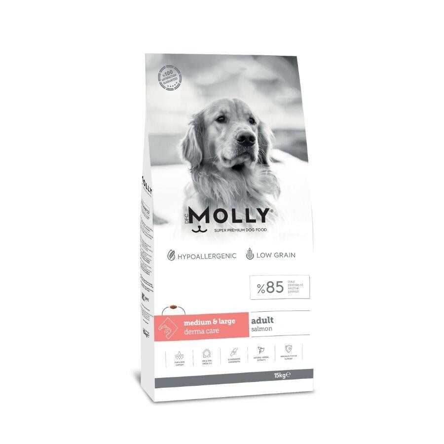 Molly Düşük Tahıllı Hypoallergenic Somonlu Orta Ve Büyük Irk Yetişkin Köpek Maması 15 KG  | SRC: Barcode: 8680542870877