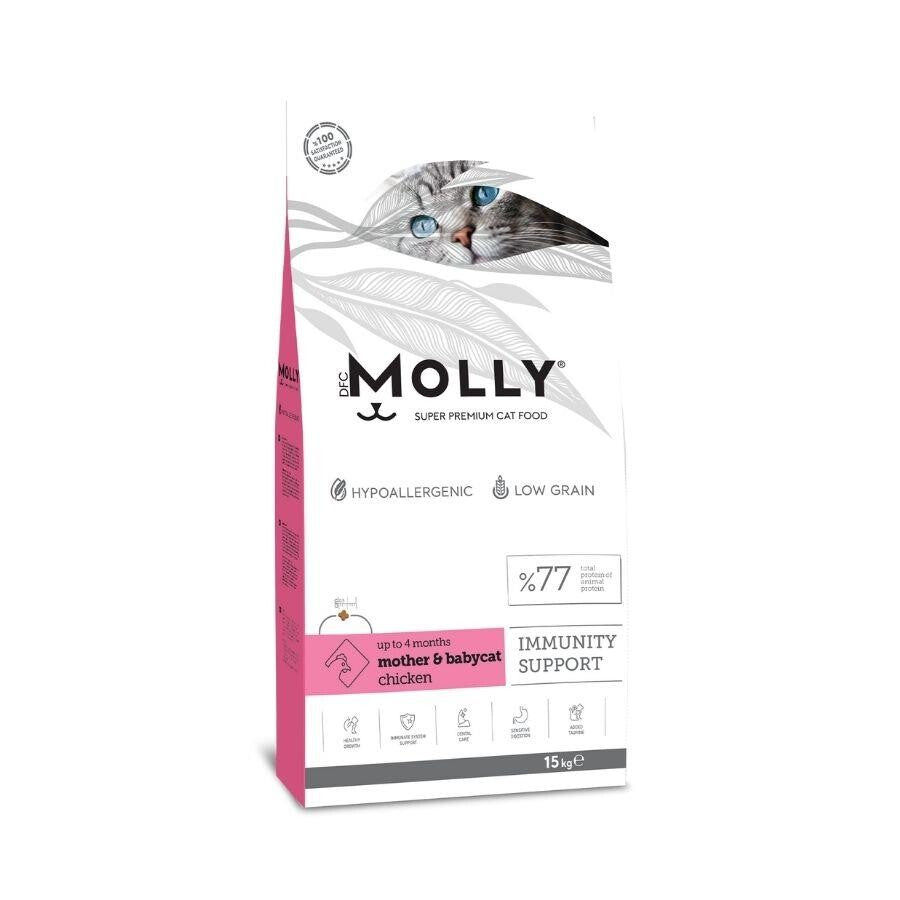 Molly Düşük Tahıllı Hypoallergenic Tavuklu Anne Ve Yavru Kedi Maması 15 KG  | SRC: Barcode: 8680542870785