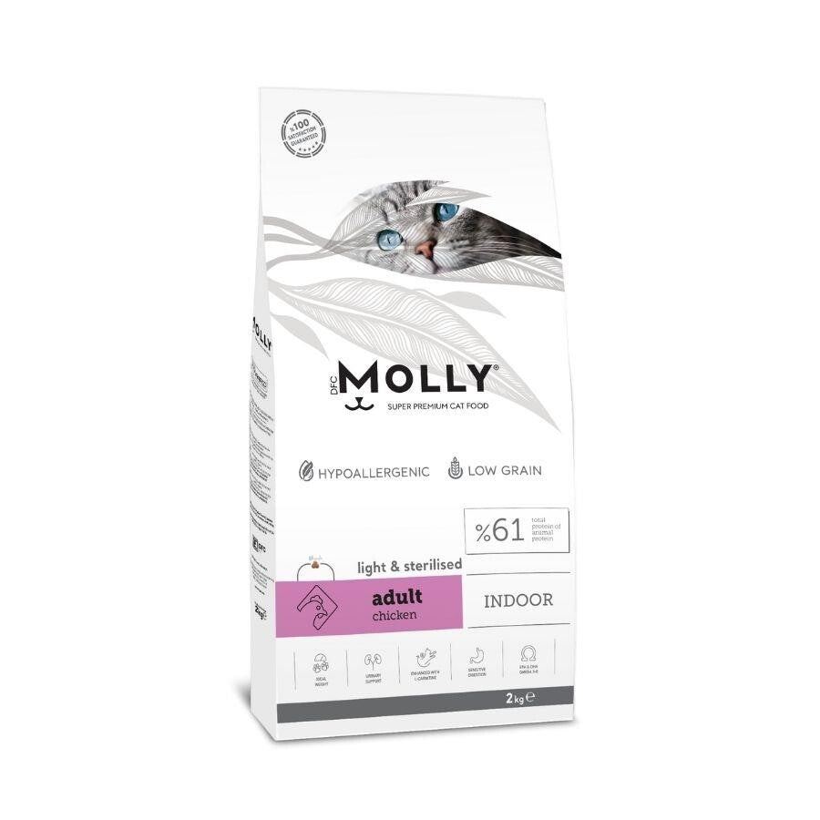 Molly Düşük Tahıllı Hypoallergenic Tavuklu Light Kısırlaştırılmış Yetişkin Kedi Maması 2 KG  | SRC: Barcode: 8680542870167