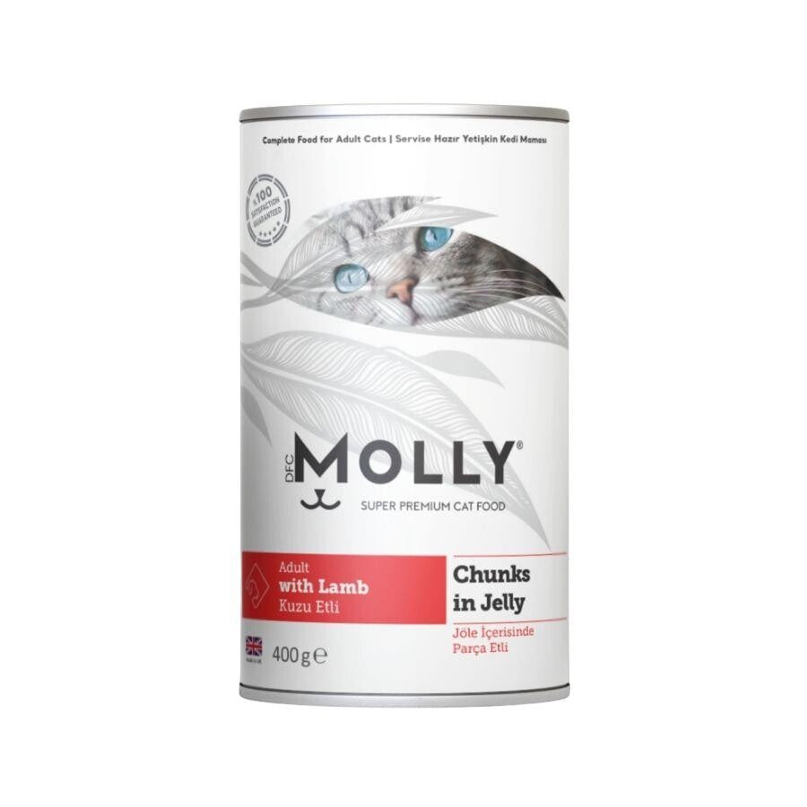 Molly Jöle İçinde Parça Kuzu Etli Yetişkin Kedi Konservesi 400 GR  | SRC: Barcode: 8680542870891