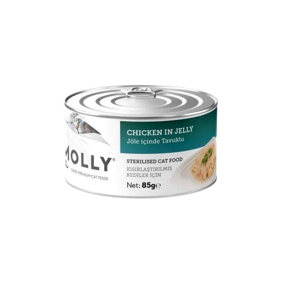 Molly Jöle İçinde Tavuklu Kısırlaştırılmış Tahılsız Yetişkin Kedi Konservesi 85 GR  | SRC: Barcode: 8680542871447