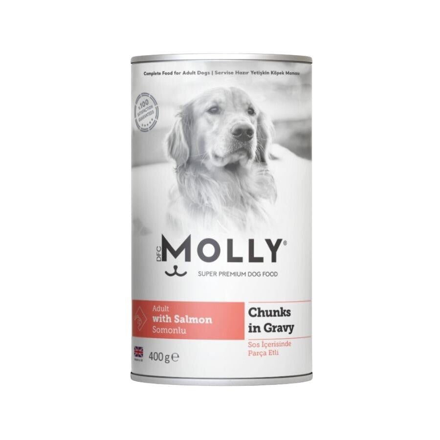 Molly Sos İçinde Parça Somonlu Yetişkin Köpek Konservesi 400 GR  | SRC: Barcode: 8680542870945