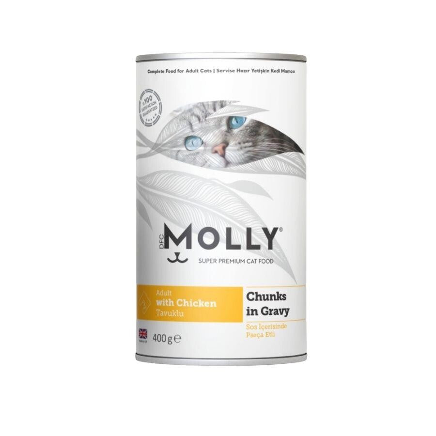 Molly Sos İçinde Parça Tavuklu Yetişkin Kedi Konservesi 400 GR  | SRC: Barcode: 8680542870884