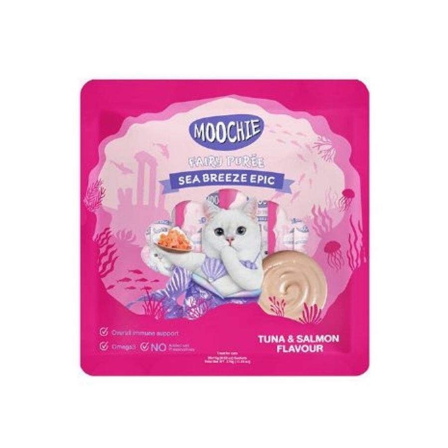 Moochie Creamy Ton Ve Somon Balıklı Sıvı Krema Kedi Ödülü 25X15 GR  | SRC: Barcode: 8859710202806