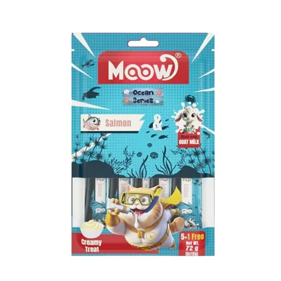 Moow Creamy Somonlu Ve Keçi Sütlü Sıvı Krema Kedi Ödülü 6X12 GR  | SRC: Barcode: 8684862800071