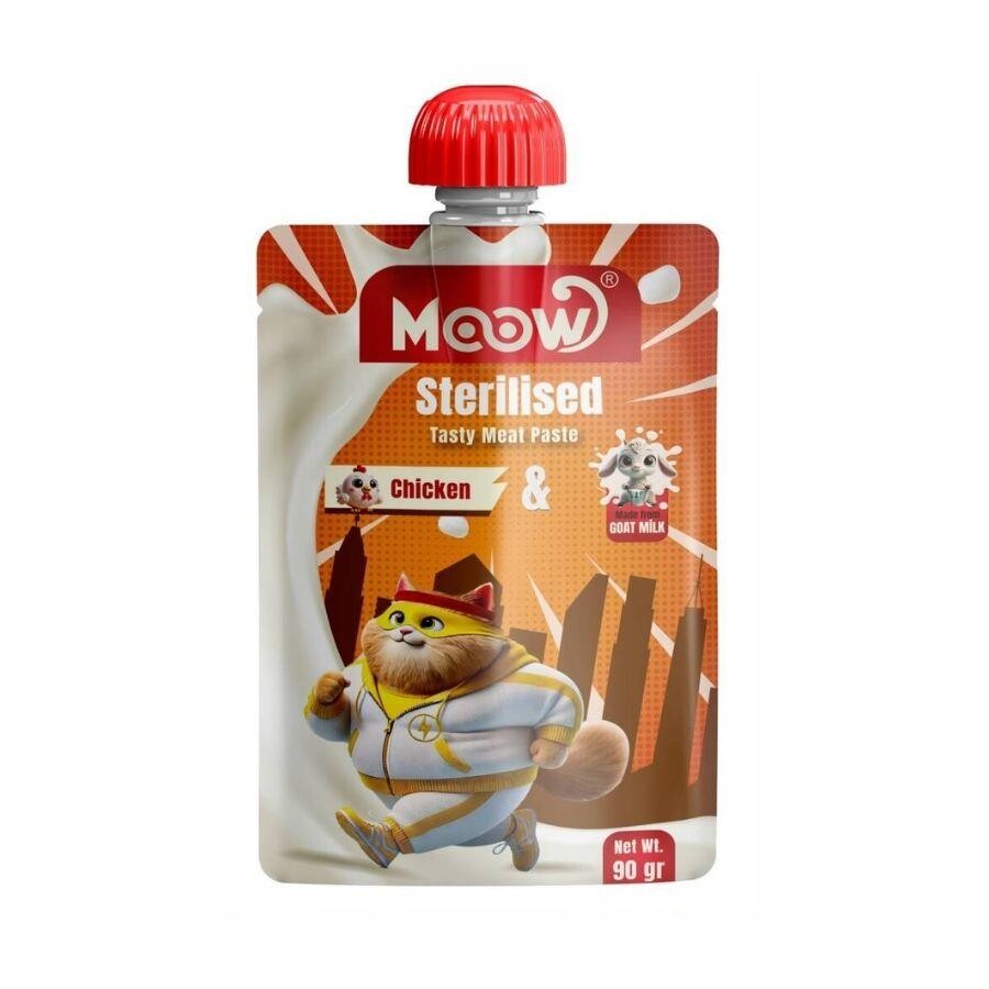 Moow Taze Tavuklu Ve Keçi Sütlü Kısırlaştırılmış Kedi Et Ezmesi 90 GR  | SRC: Barcode: 8684862800279