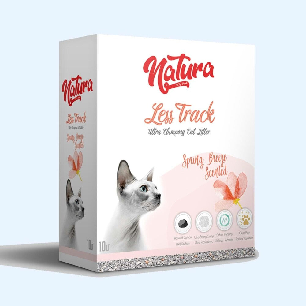 Natura Less Track Bahar Kokulu Topaklaşan Kedi Kumu 10 LT  | SRC: Barcode: 8682315523027
