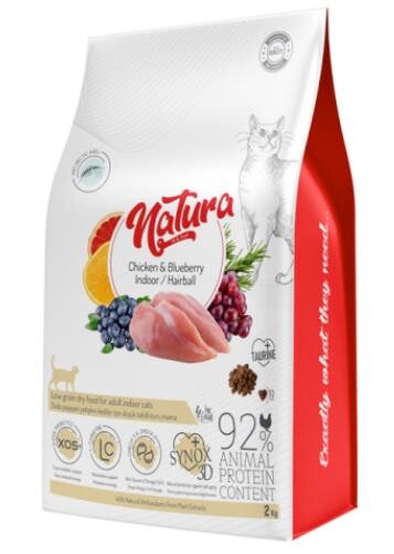 Natura Premium Hairball Tavuklu Yaban Mersinli Düşük Tahıllı Kedi Maması 2 KG  | SRC: Barcode: 8682315520118