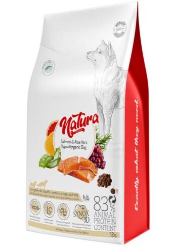 Natura Premium Somonlu Aloe Veralı Düşük Tahıllı Yetişkin Köpek Maması 12 KG  | SRC: Barcode: 8682315520200