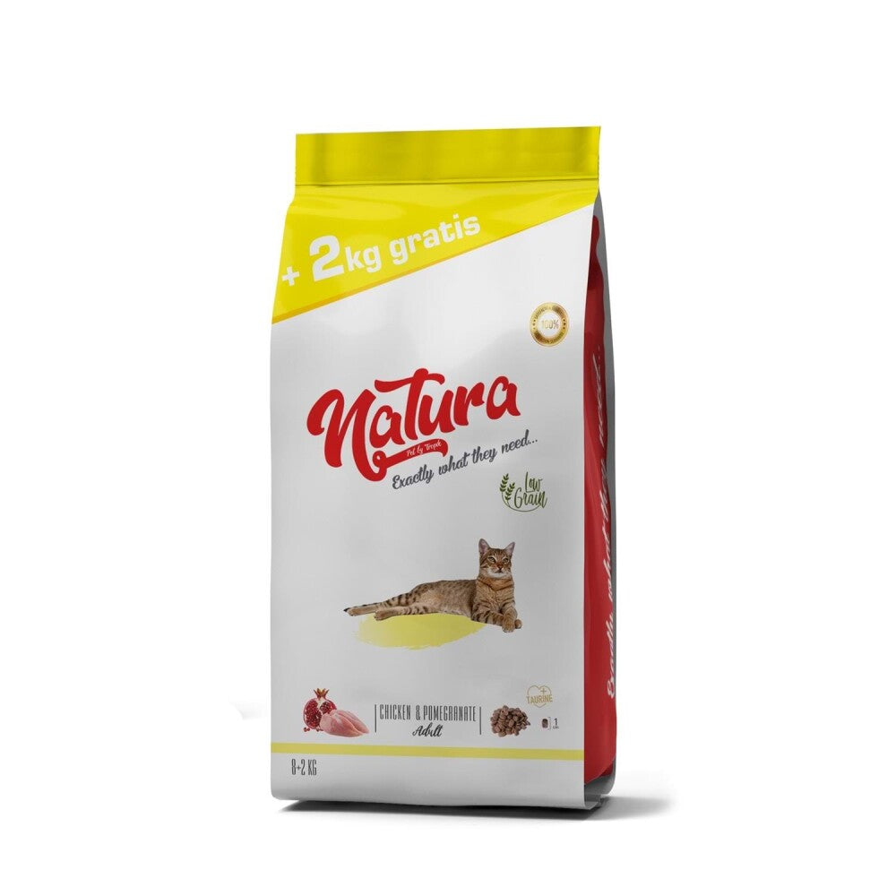 Natura Premium Tavuklu Narlı Düşük Tahıllı Yetişkin Kedi Maması 10 KG  | SRC: Barcode: 8682315520064