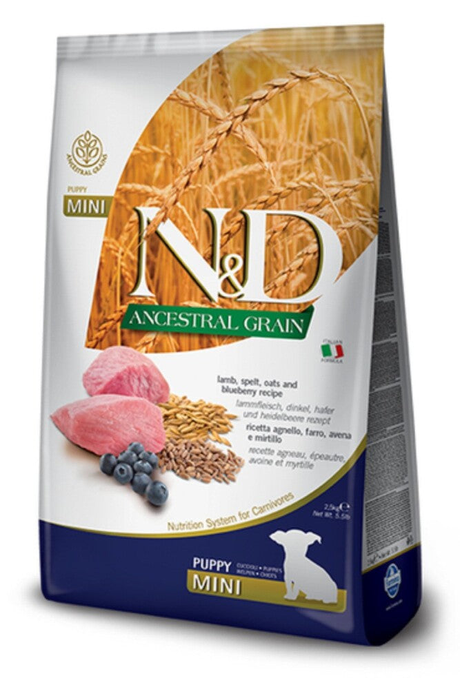 N&d Ancestral Grain Kuzu Etli Ve Yaban Mersinli Küçük Irk Yavru Köpek Maması 800 GR  | SRC: Barcode: 8010276033697