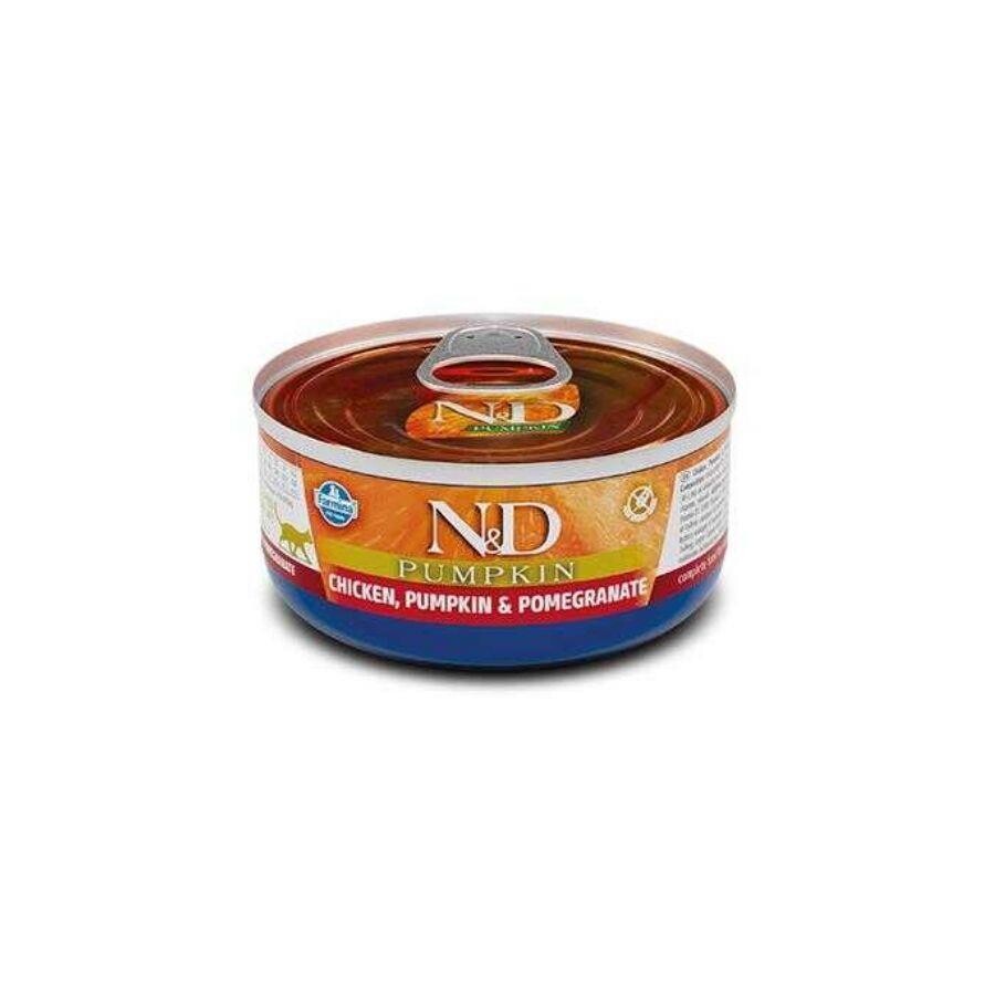 N&d Balkabaklı Tahılsız Tavuklu Ve Narlı Yetişkin Kedi Konservesi 70 GR  | SRC: Barcode: 8606014102086