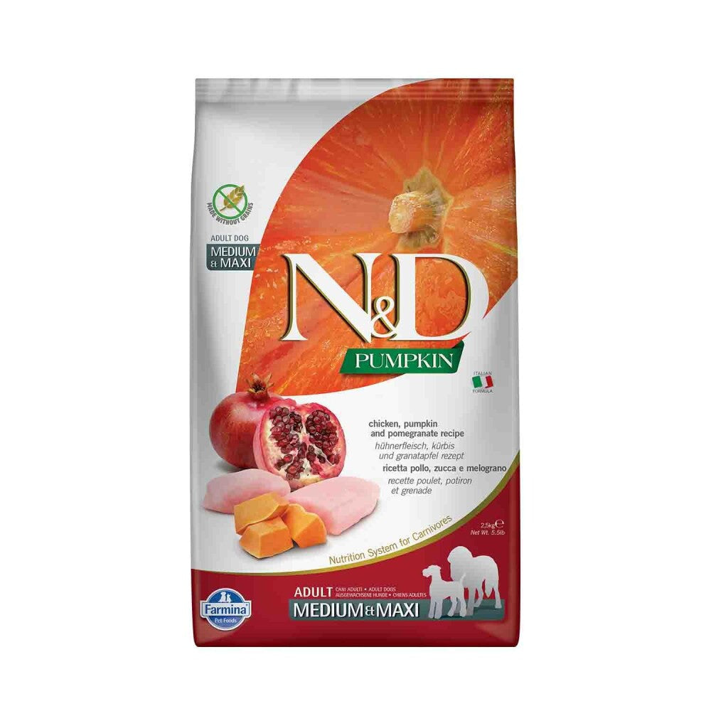 N&d Balkabaklı Tavuklu Orta Ve Büyük Irk Yetişkin Köpek Maması 2.5 KG  | SRC: Barcode: 8010276033260