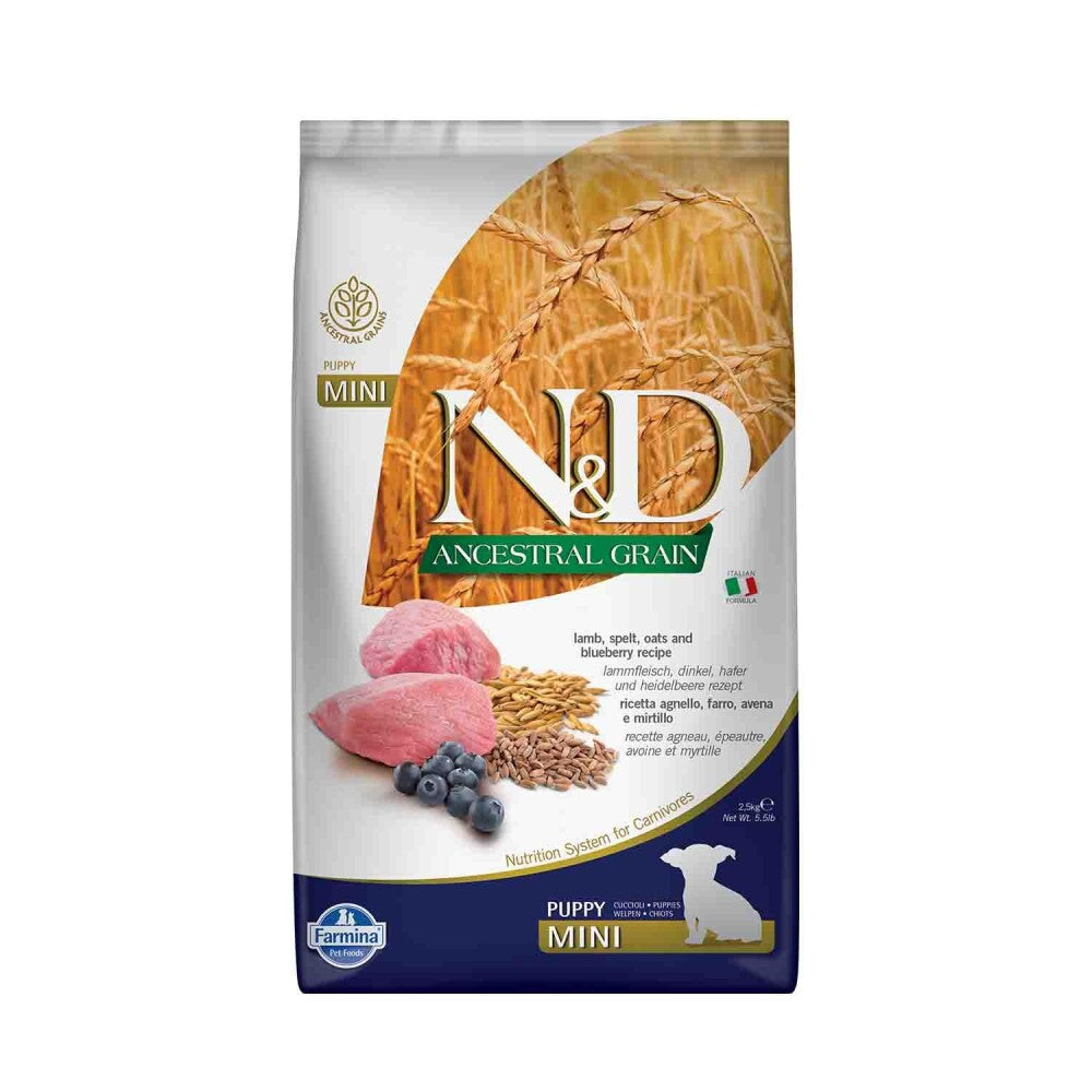 N&d Düşük Tahıllı Kuzu Etli Yaban Mersinli Küçük Irk Yavru Köpek Maması 2.5 KG  | SRC: Barcode: 8010276033703