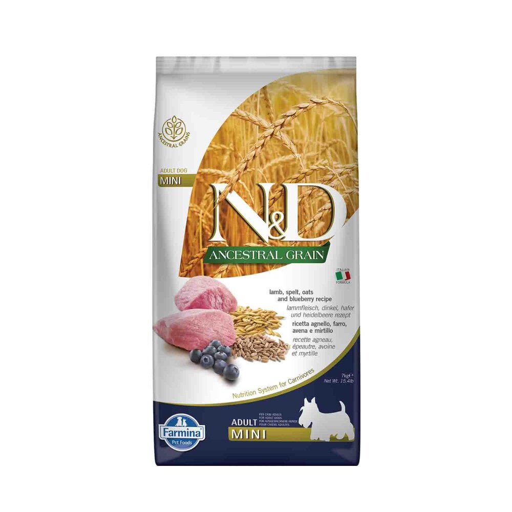 N&d Düşük Tahıllı Kuzu Etli Yaban Mersinli Küçük Irk Yetişkin Köpek Maması 7 KG  | SRC: Barcode: 8010276035097