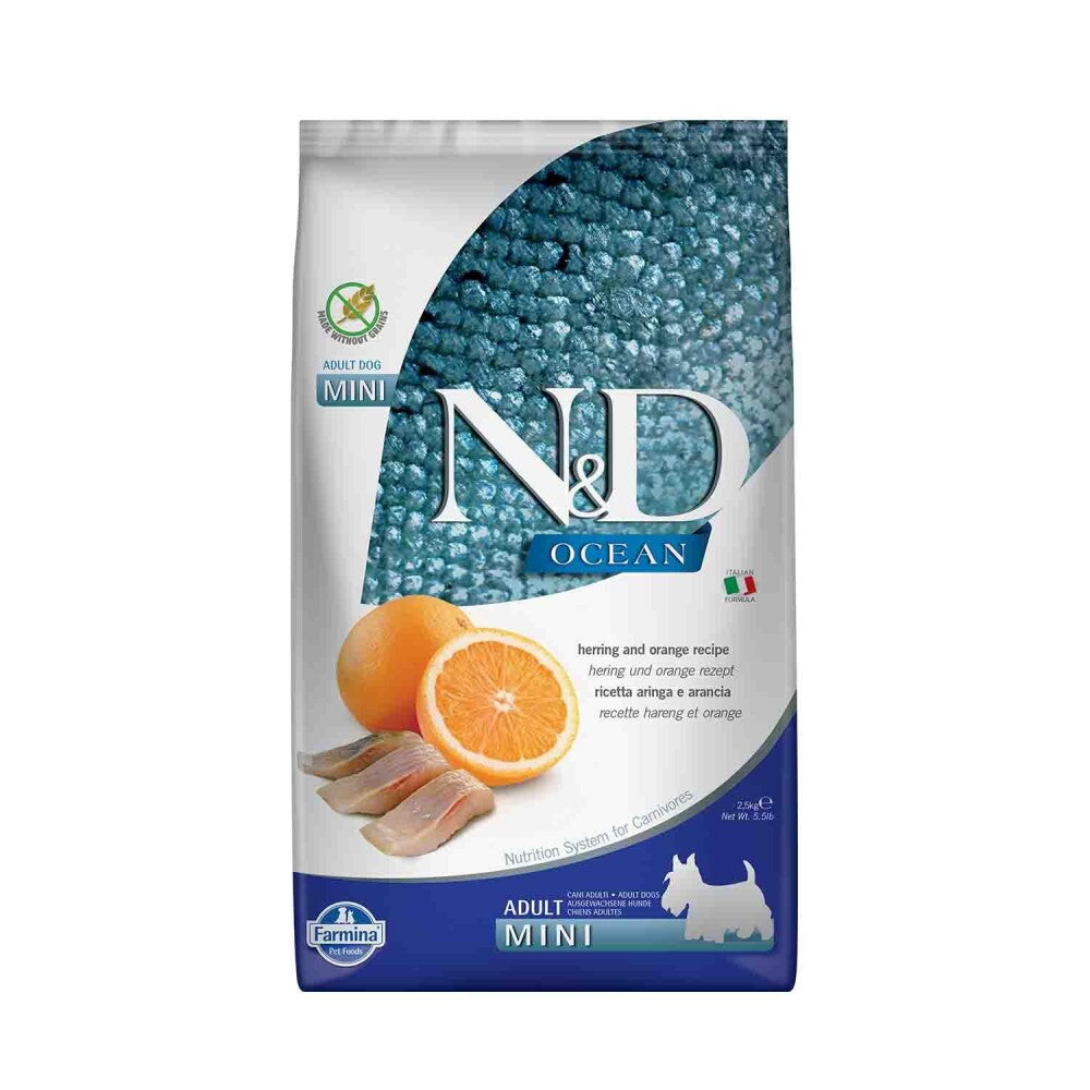 N&d Ocean Tahılsız Balıklı Küçük Irk Yetişkin Köpek Maması 2.5 KG  | SRC: Barcode: 8010276036452