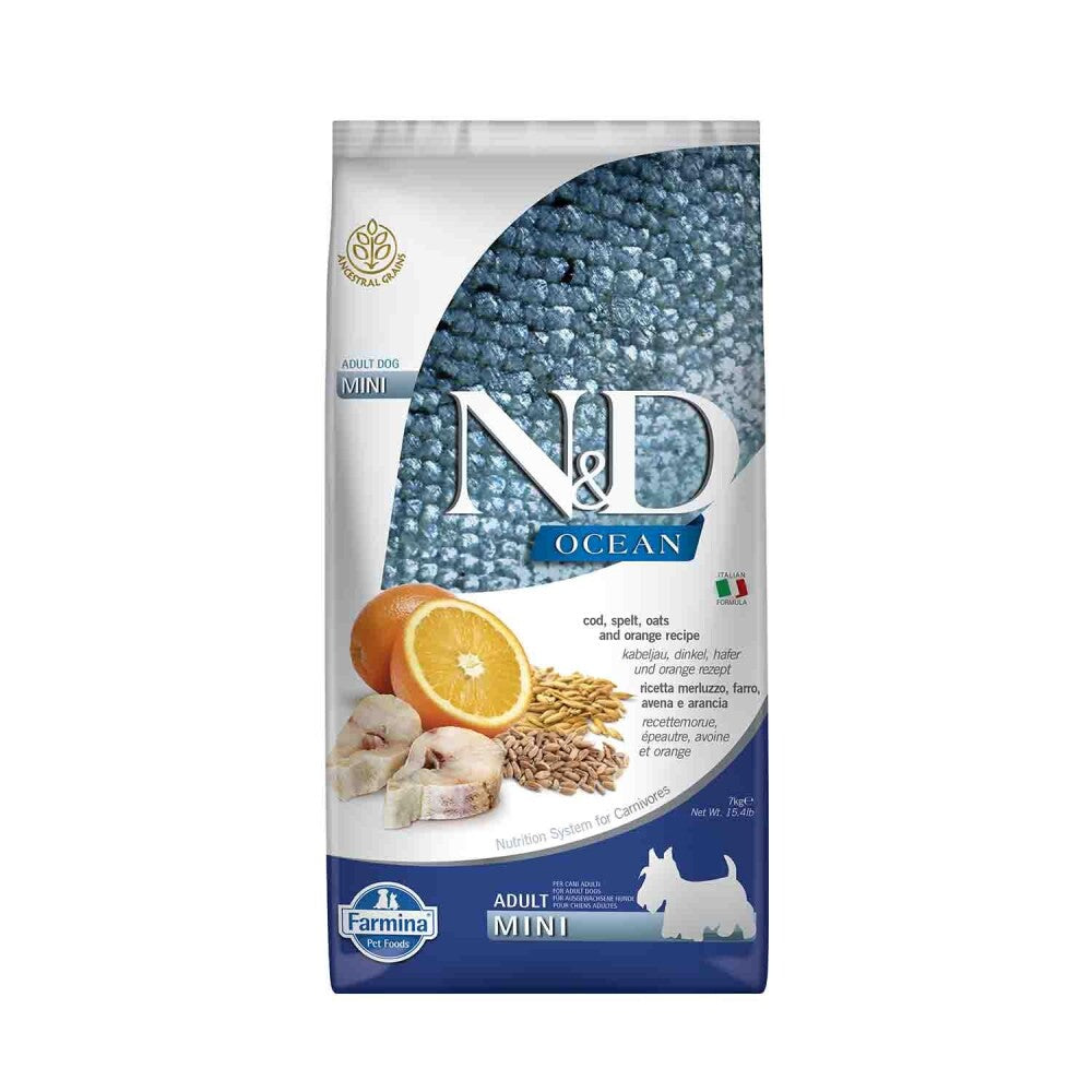 N&d Ocean Düşük Tahıllı Balıklı Küçük Irk Yetişkin Köpek Maması 7 KG  | SRC: Barcode: 8010276036605