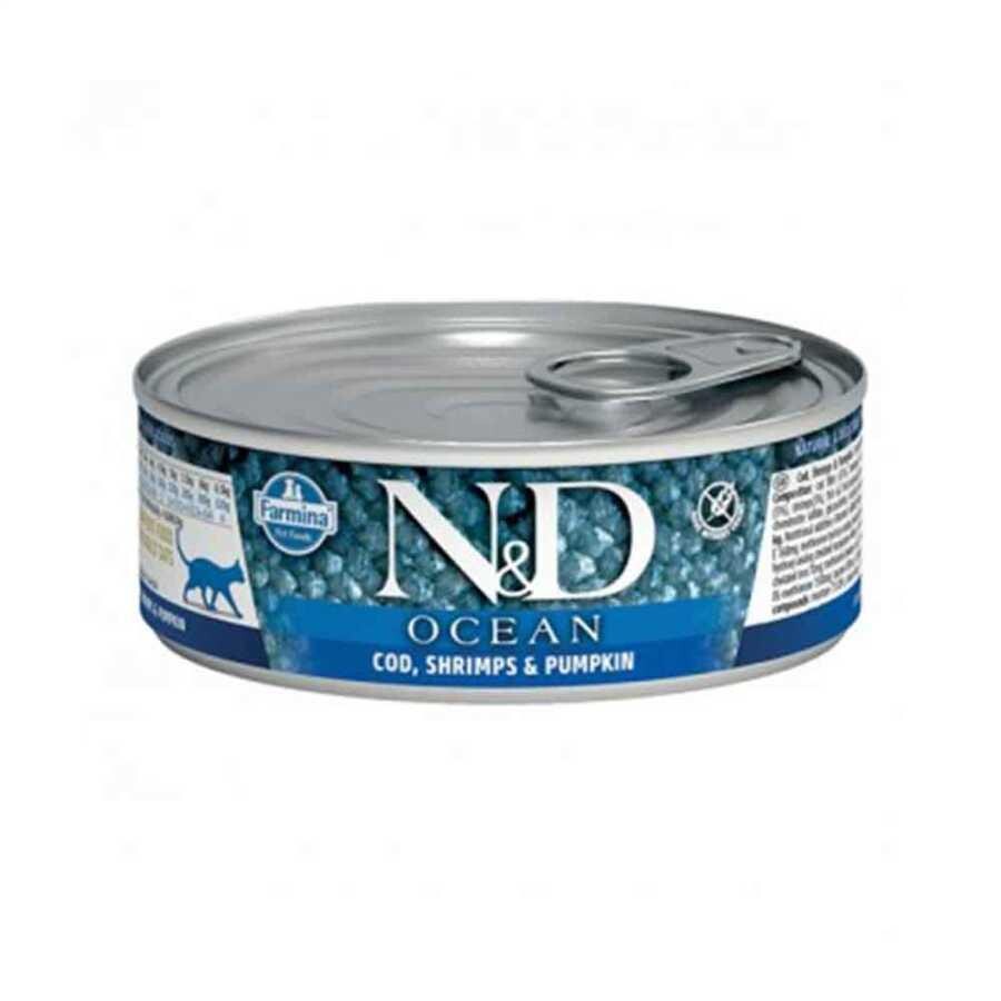 N&d Ocean Morina Balıklı Karidesli Balkabaklı Yetişkin Kedi Konservesi 80 GR  | SRC: Barcode: 8606014101997
