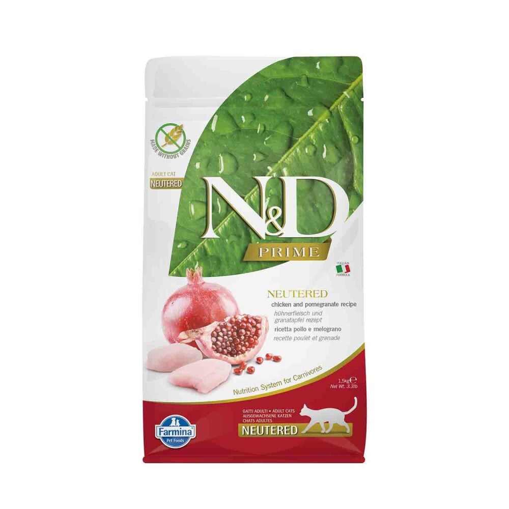 N&d Prime Tahılsız Tavuklu Narlı Kısırlaştırılmış Kedi Maması 1.5 KG  | SRC: Barcode: 8010276030467
