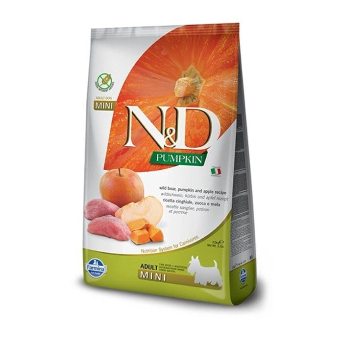 N&d Pumpkin Tahılsız Bal Kabaklı Yaban Domuz Etli Ve Elmalı Küçük Irk Yetişkin Köpek Maması 7 KG  | SRC: Barcode: 8010276033659