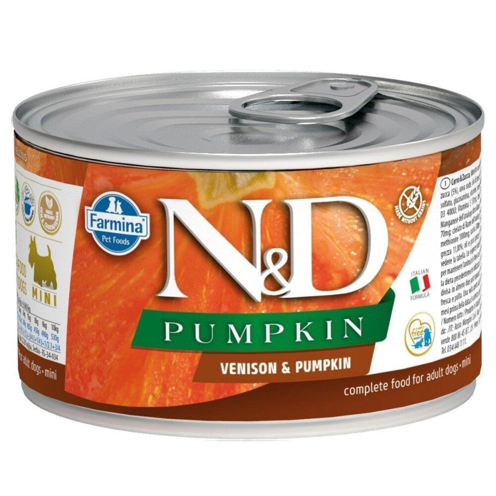 N&d Pumpkin Mini Balkabaklı Ve Geyikli Yetişkin Köpek Konservesi 140 GR  | SRC: Barcode: 8606014102352