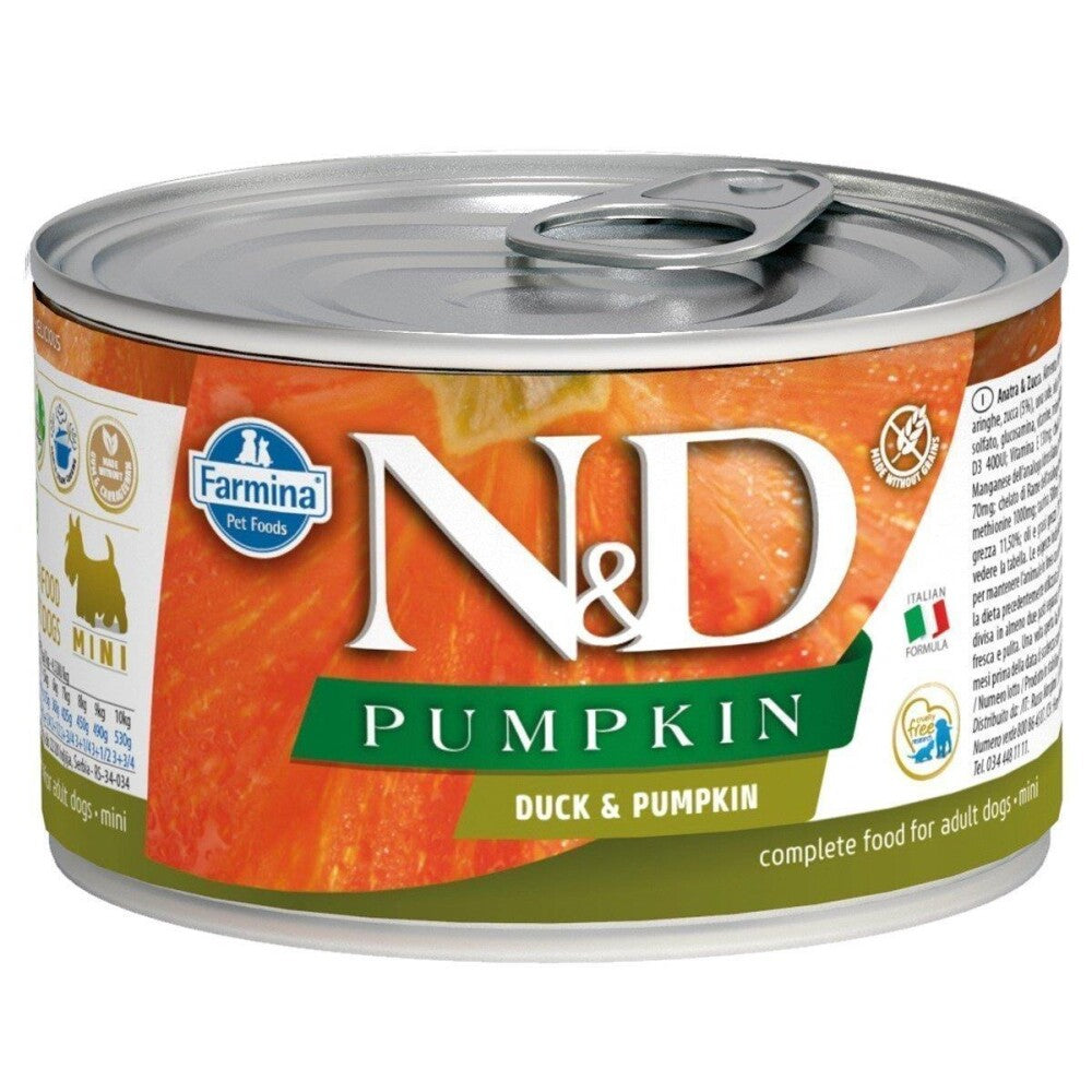 N&d Pumpkin Mini Balkabaklı Ve Ördekli Yetişkin Köpek Konservesi 140 GR  | SRC: Barcode: 8606014102321