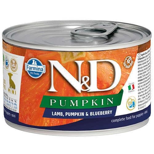 N&d Pumpkin Mini Balkabaklı Kuzu Etli Ve Yaban Mersini Yavru Köpek Konservesi 140 GR  | SRC: Barcode: 8606014102307