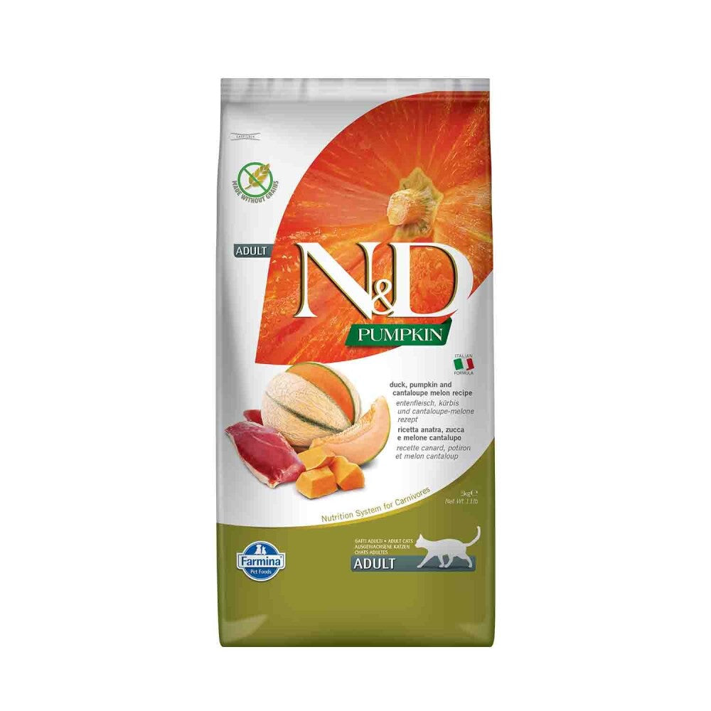 N&d Pumpkin Tahılsız Ördek Etli Bal Kabaklı Ve Kavunlu Yetişkin Kedi Maması 5 KG  | SRC: Barcode: 8010276036131