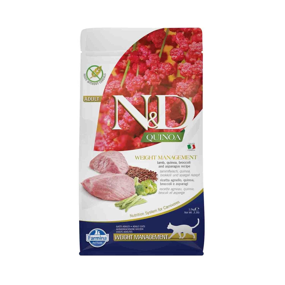N&d Quinoa Weight Management Kuzu Etli Light Yetişkin Kedi Maması 1.5 KG  | SRC: Barcode: 8010276035806