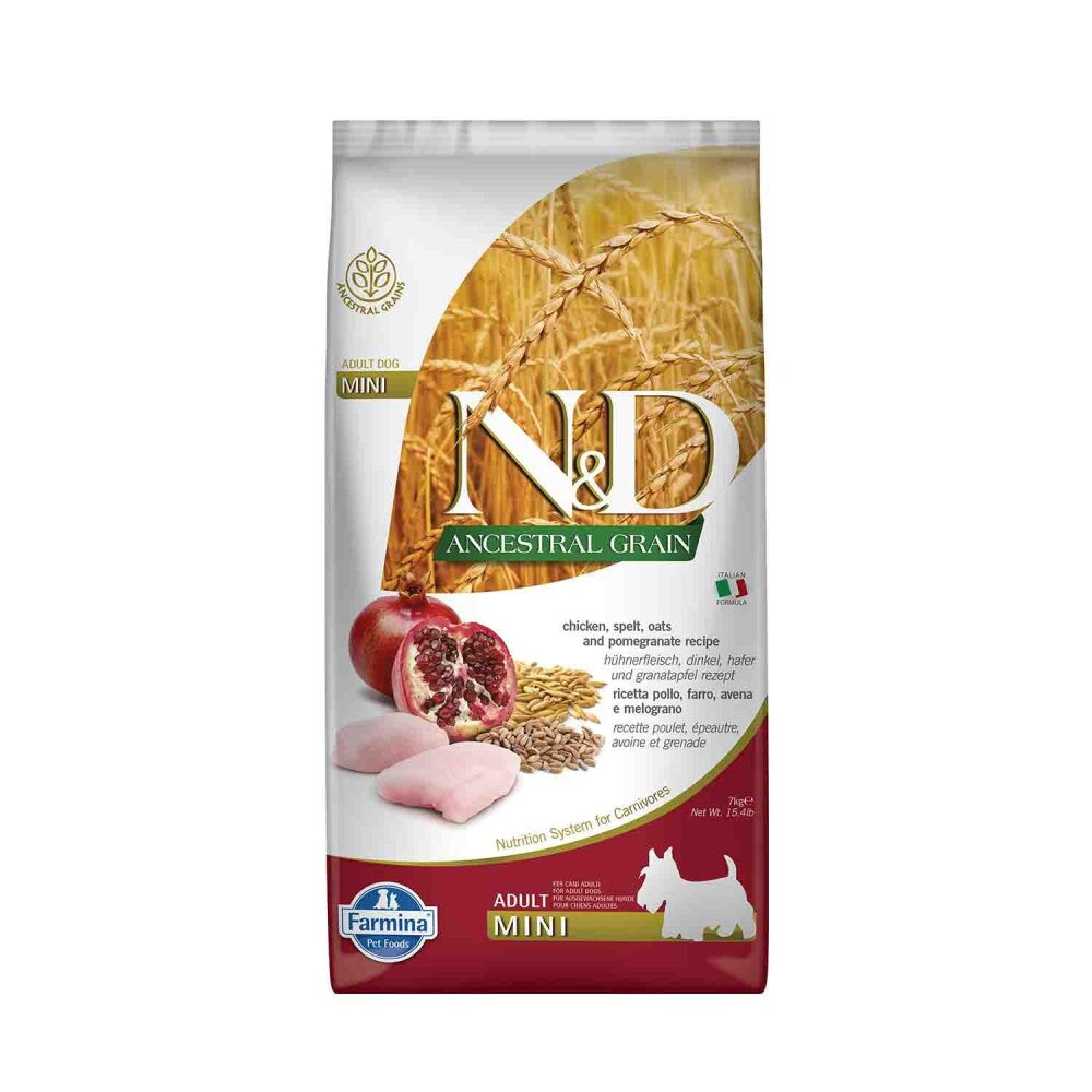 N&d Düşük Tahıllı Tavuklu Ve Narlı Mini Irk Yetişlin Köpek Maması 7 KG  | SRC: Barcode: 8010276035073