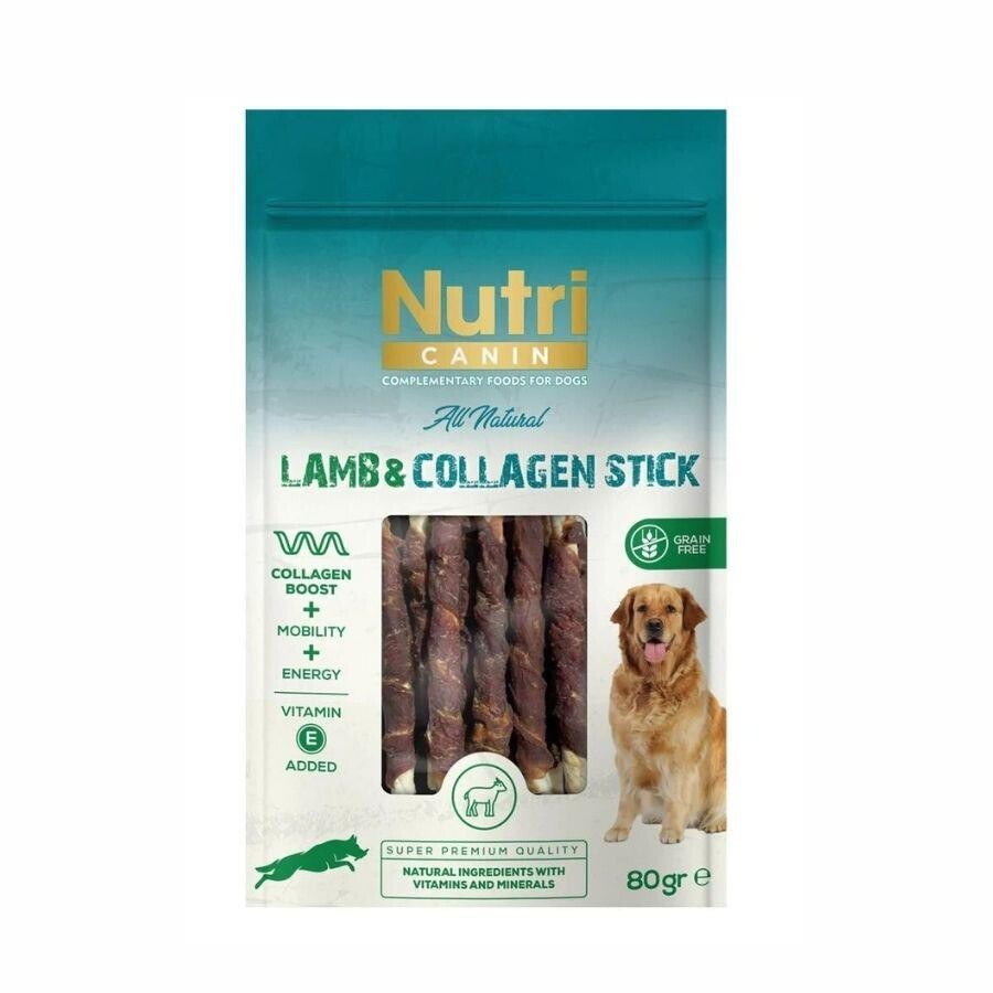 Nutri Canin Collagen Stick Kuzu Eti Sargılı Kemik Köpek Ödülü 80 GR  | SRC: Barcode: 8699310420770