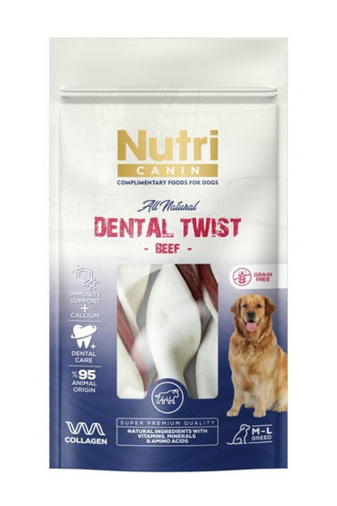 Nutri Canin Dental Twist Biftekli Diş Sağlığı Köpek Ödülü 120 GR  | SRC: Barcode: 8699310420640