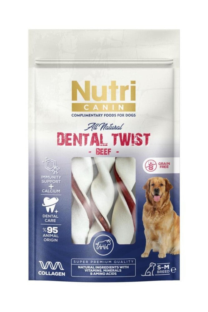 Nutri Canin Dental Twist Biftekli Diş Sağlığı Köpek Ödülü 80 GR  | SRC: Barcode: 8699310420619
