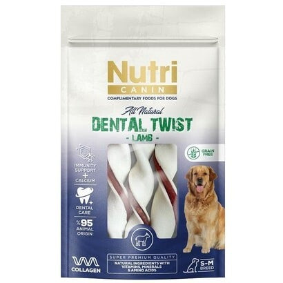 Nutri Canin Dental Twist Kuzu Etli Diş Sağlığı Köpek Ödülü 80 GR  | SRC: Barcode: 8699310420602