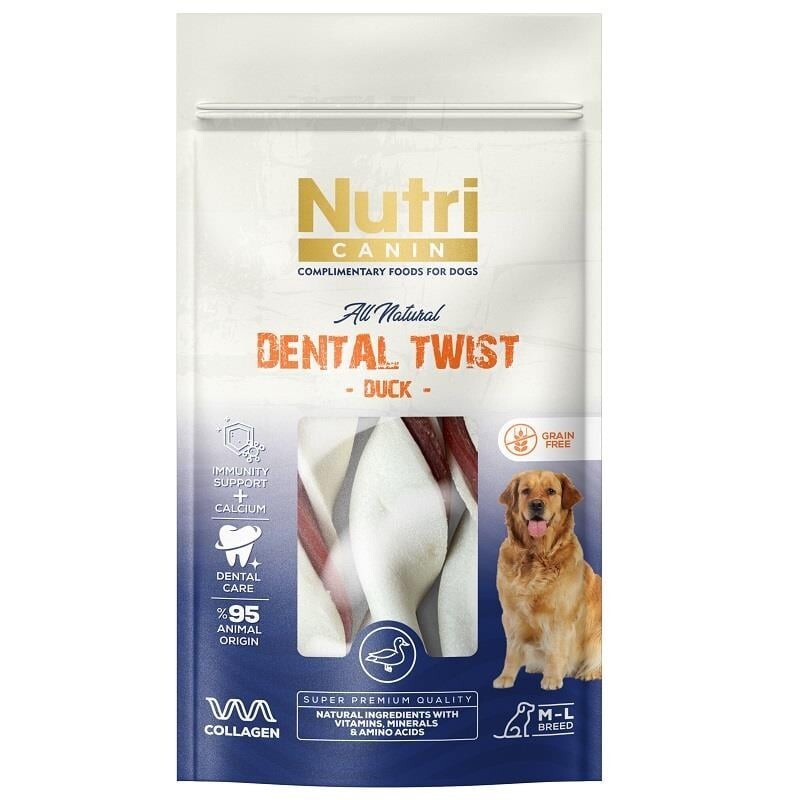 Nutri Canin Dental Twist Ördekli Diş Sağlığı Köpek Ödülü 80 GR  | SRC: Barcode: 8699310420596