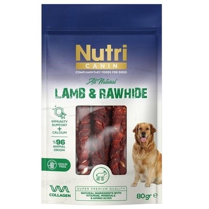 Nutri Canin Kuzu Etli Sargılı Kemik Köpek Ödülü 80 GR SMALL  | SRC: Barcode: 8699310420572
