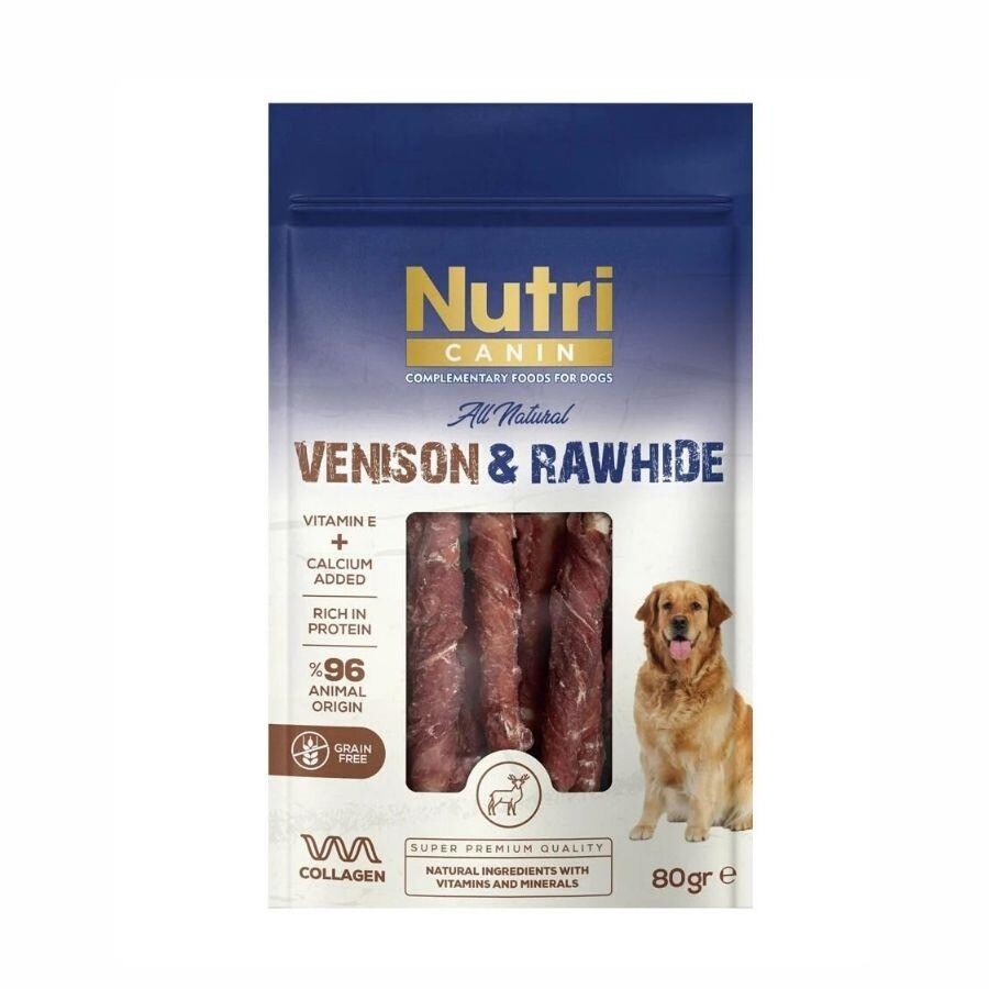 Nutri Canin Rawhide Geyik Etli Sargılı Kemik Köpek Ödülü 80 GR  | SRC: Barcode: 8699310420725