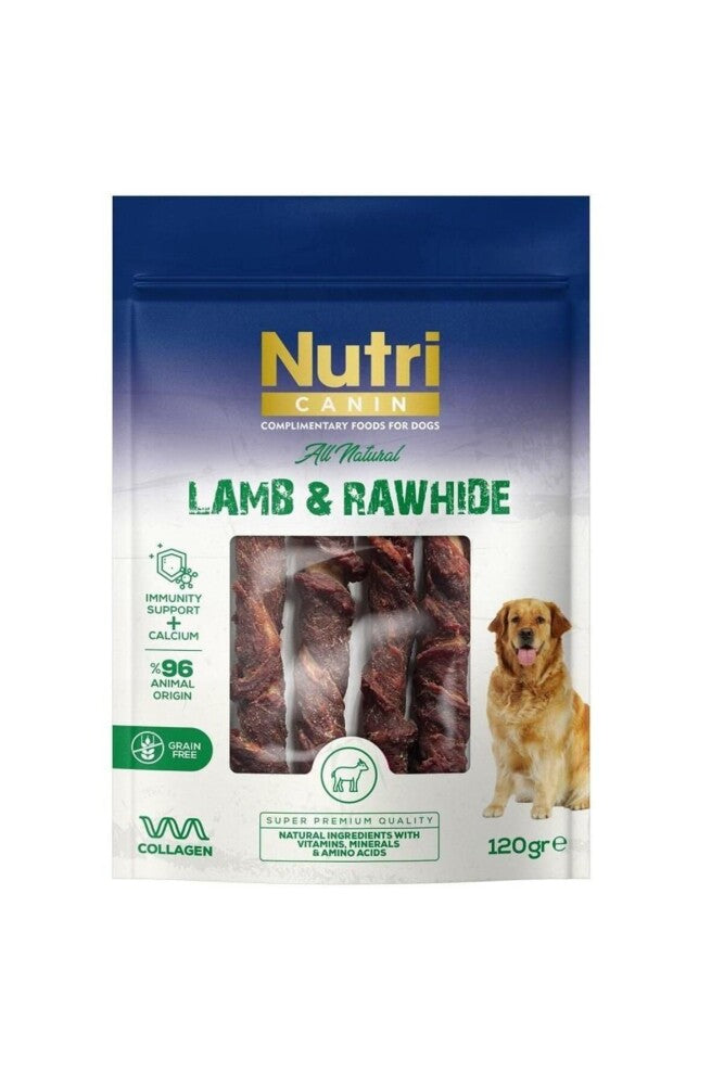 Nutri Canin Rawhide Kuzu Eti Sargılı Kemik Köpek Ödülü 120 GR  | SRC: Barcode: 8699310420664
