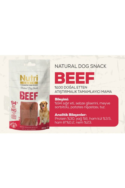 Nutri Canin Sığır Etli Tahılsız Köpek Ödülü 80 GR  | SRC: Barcode: 8699310420329