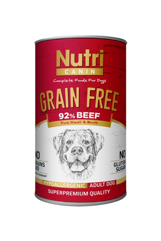 Nutri Canin Tahılsız Biftekli Patatesli Yetişkin Köpek Konservesi 400 GR  | SRC: Barcode: 8699310420145