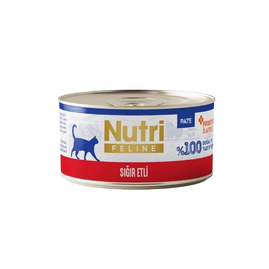 Nutri Feline Sığır Etli Tahılsız Yetişkin Kedi Konservesi 70 GR  | SRC: Barcode: 8699310420831