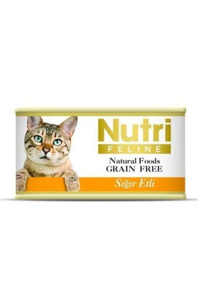 Nutri Feline Sığır Etli Tahılsız Yetişkin Kedi Konservesi 85 GR  | SRC: Barcode: 8699310420053